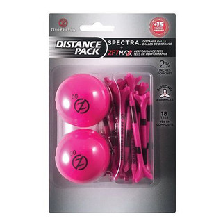 ZERO FRICTION GB2GT18 - Pack Distance avec 2 balles de golf Spectra et 18 tees