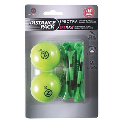 ZERO FRICTION GB2GT18 - Pack Distance avec 2 balles de golf Spectra et 18 tees