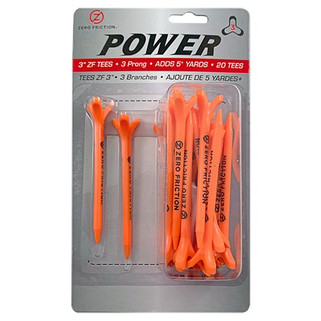 ZERO FRICTION GTPP33 - Power 3 3" Tee 20 Pack