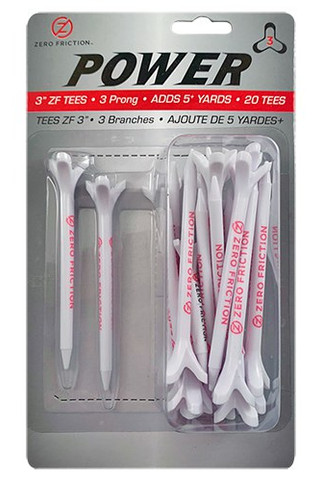 ZERO FRICTION GTPP33 - Power 3 3" Tee 20 Pack