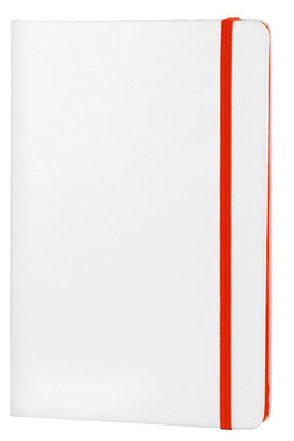 Goya 37088 - White PU Cover Notebook with Elastic Closure COLORE