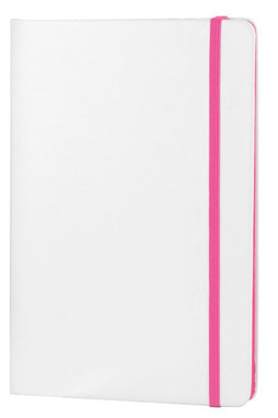 Goya 37088 - White PU Cover Notebook with Elastic Closure COLORE