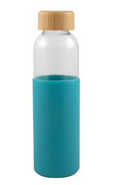 Goya 50019 - Glazen Fles 500ml met Bamboe Dop & Siliconen Hoes GIN