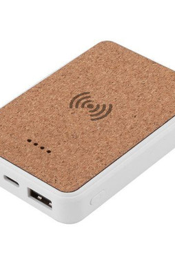 Goya 53551 - Powerbank Kork & recyceltem ABS, 5000mAh, kabellos AURA
