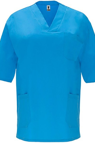 Roly CA9098 - PANACEA Pracovní blůza unisex s krátkým rukávem a překříženým výstřihem do V