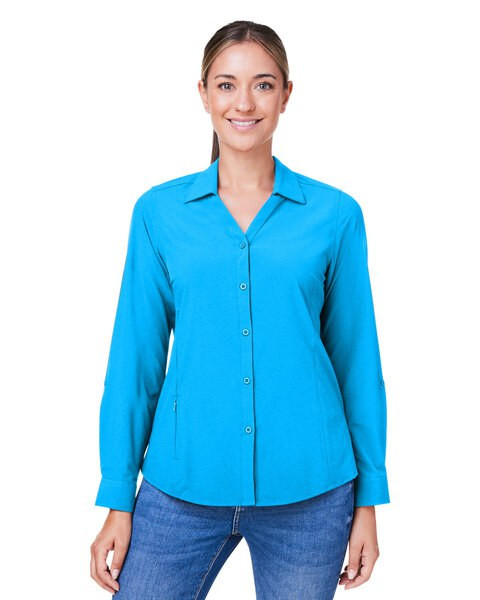 Core365 CE510LW - Ladies Ultra UVP® Long-Sleeve Marina Shirt