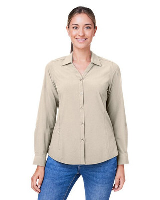 Core365 CE510LW - Ladies Ultra UVP® Long-Sleeve Marina Shirt