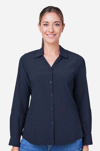 Core365 CE510LW - Ladies Ultra UVP® Long-Sleeve Marina Shirt