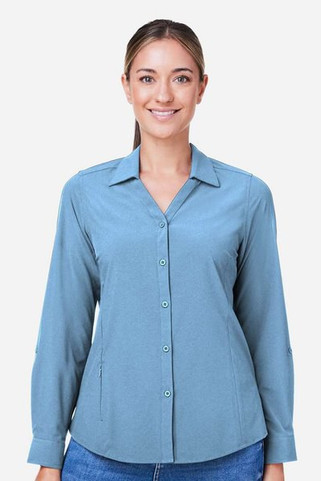 Core365 CE510LW - Ladies Ultra UVP® Long-Sleeve Marina Shirt