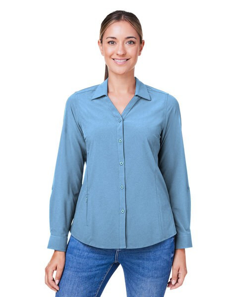 Core365 CE510LW - Ladies Ultra UVP® Long-Sleeve Marina Shirt