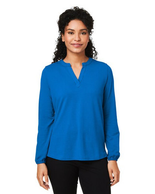 Devon & Jones DP122W - Ladies Raleigh Half-Placket Knit Top