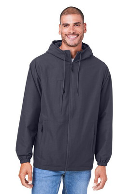 Harriton M73 - Unisex Flex Twill Hooded Jacket