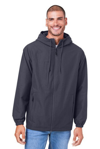 Harriton M73 - Unisex Flex Twill Hooded Jacket