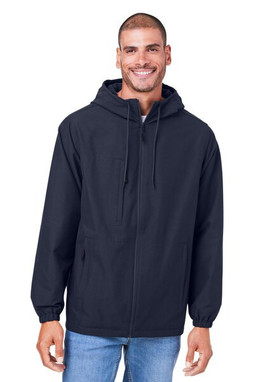 Harriton M73 - Unisex Flex Twill Hooded Jacket
