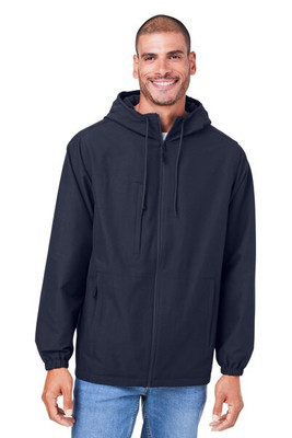 Harriton M73 - Unisex Flex Twill Hooded Jacket