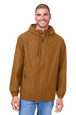 Harriton M73 - Unisex Flex Twill Hooded Jacket