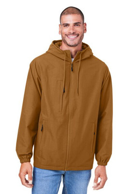 Harriton M73 - Unisex Flex Twill Hooded Jacket