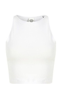 Skinnifit SK106 - Débardeur Court en Coton avec Dos Nageur