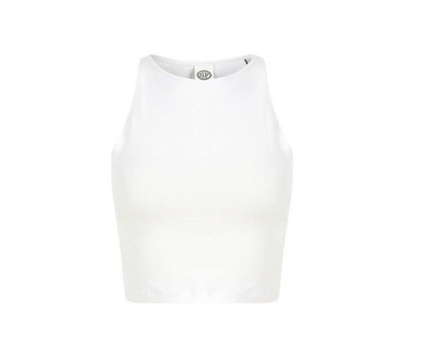 Skinnifit SK106 - Cotton Blend Racerback Crop Top for Women