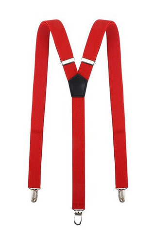 KARLOWSKY KYAG2 - Elegant Black Y-Shape Leather Suspenders