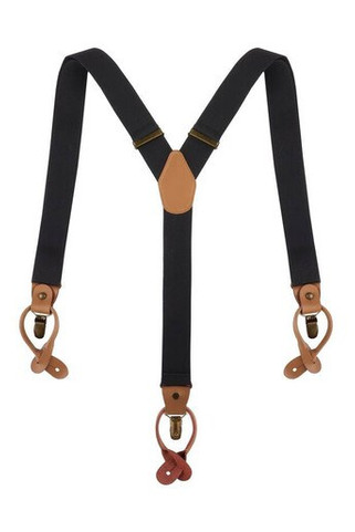 KARLOWSKY KYAG3 - Plain coloured modern suspenders with urban charm