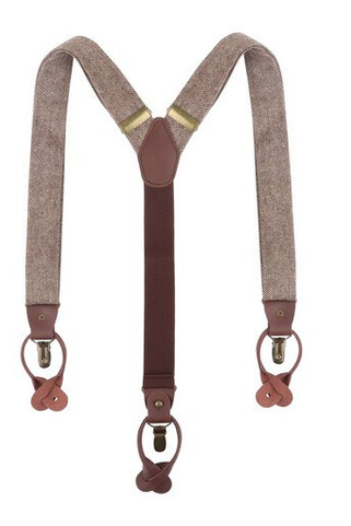 KARLOWSKY KYAG4 - Stylish urban suspenders with herringbone pattern