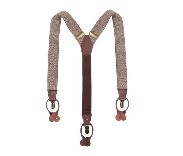 KARLOWSKY KYAG4 - Stylish urban suspenders with herringbone pattern