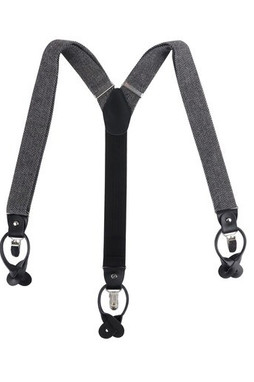 KARLOWSKY KYAG4 - Stylish urban suspenders with herringbone pattern