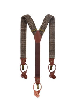 KARLOWSKY KYAG5 - Stylish urban suspenders with glencheck pattern