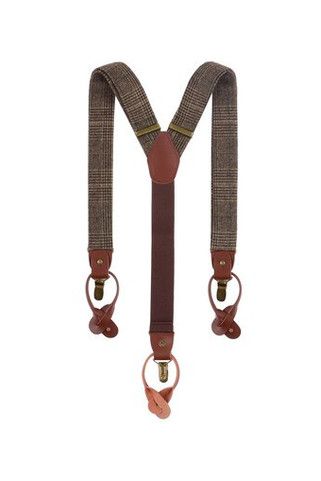 KARLOWSKY KYAG5 - Stylish urban suspenders with glencheck pattern