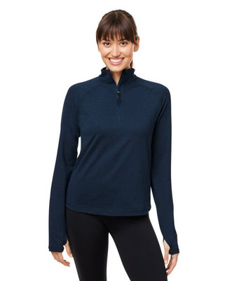 Glyder PDP8023 - Ladies Marbled Jersey Fairway Quarter-Zip