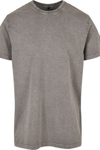BUILD YOUR BRAND BY190 - ACID WASHED ROUND NECK TEE