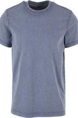 BUILD YOUR BRAND BY190 - T-SHIRT DE GOLA REDONDA COM LAVAGEM ÁCIDA
