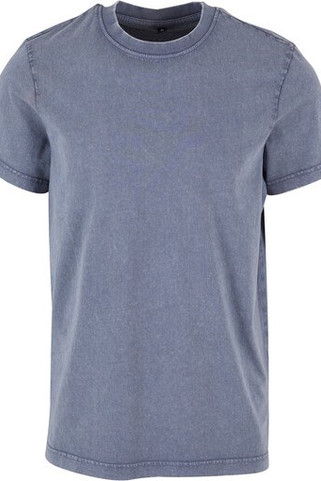 BUILD YOUR BRAND BY190 - ACID WASHED ROUND NECK TEE