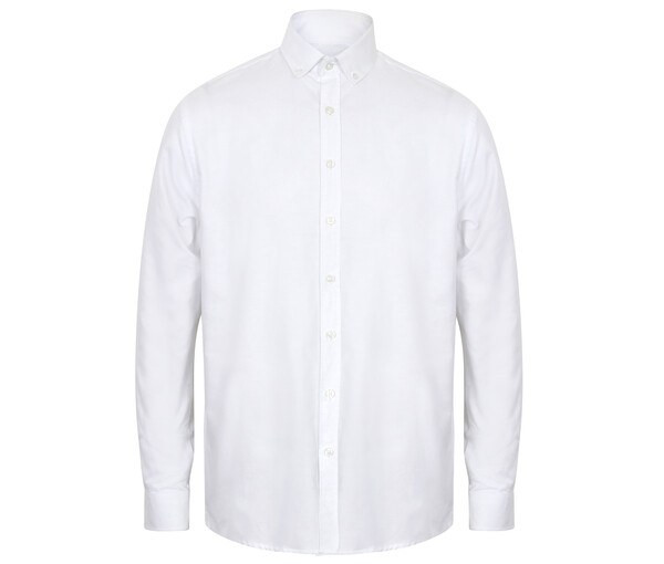 HENBURY HY512C - MODERN OXFORD LONG SLEEVED SHIRT - CLASSIC FIT