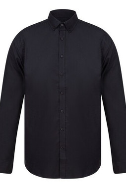 HENBURY HY512S - MODERN OXFORD LONG SLEEVED SHIRT - SLIM FIT