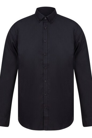 HENBURY HY512S - MODERN OXFORD LONG SLEEVED SHIRT - SLIM FIT