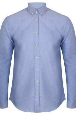 HENBURY HY512S - MODERN OXFORD LONG SLEEVED SHIRT - SLIM FIT