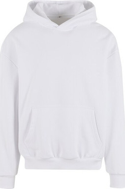 BUILD YOUR BRAND BY268 - FELPA CON CAPPUCCIO OVERSIZE ULTRA PESANTE