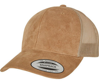 FLEXFIT 6606SU - SUEDE LEATHER TRUCKER CAP