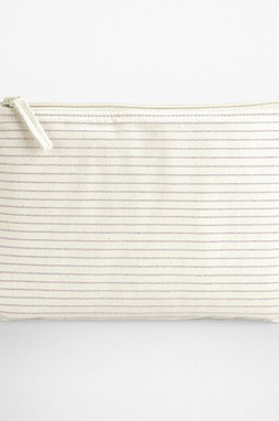 WESTFORD MILL WM253 - STRIPED ORGANIC COTTON ACCESSORY POUCH