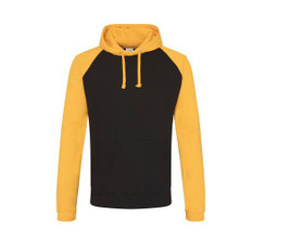 AWDIS JUST HOODS JH009 - Contrast Raglan Sleeve Baseball Hoodie
