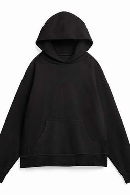 Original Favorites OF-HWHOOD - Sudadera con capucha orgánica negra de peso pesado