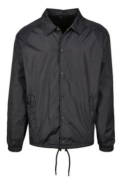 BUILD YOUR BRAND BY128 - Versatile Nylon Coach Jacket with Elastic Features