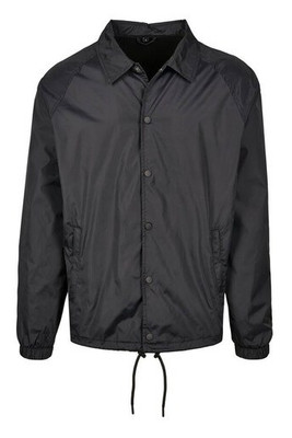 BUILD YOUR BRAND BY128 - Versatile Nylon Coach Jacket with Elastic Features
