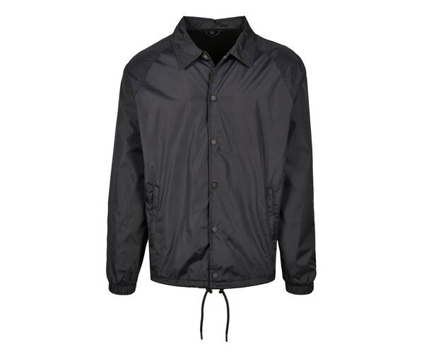BUILD YOUR BRAND BY128 - Versatile Nylon Coach Jacket with Elastic Features