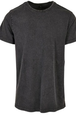 BUILD YOUR BRAND BY190 - ACID WASHED ROUND NECK TEE