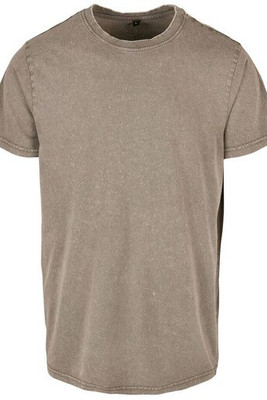 BUILD YOUR BRAND BY190 - ACID WASHED ROUND NECK TEE