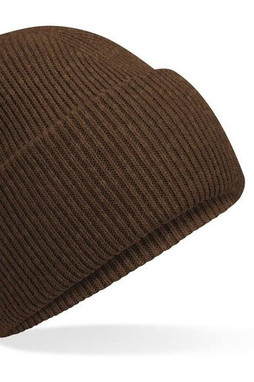 BEECHFIELD BF385R - Nachhaltige Gerippte Beanie mit Tiefem Umschlag