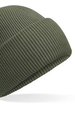 BEECHFIELD BF385R - Nachhaltige Gerippte Beanie mit Tiefem Umschlag